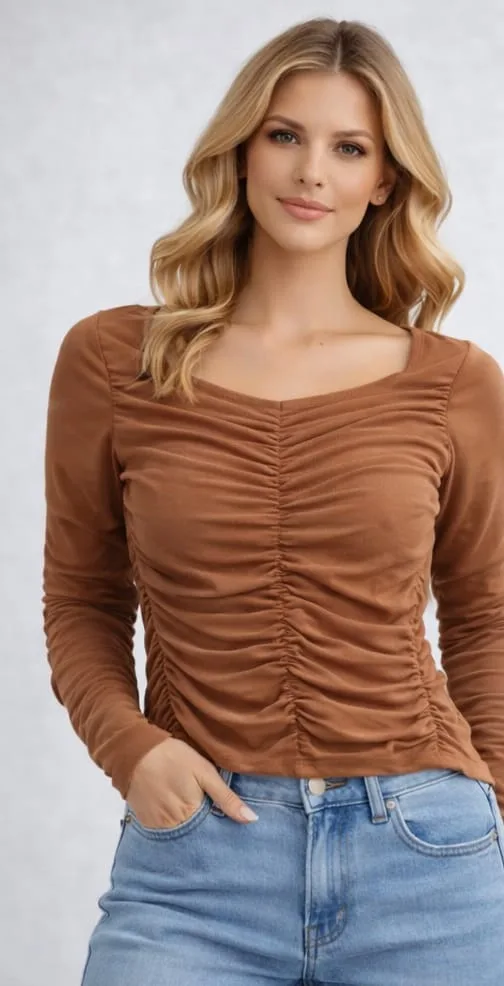 Women Cotton Check Regular Top