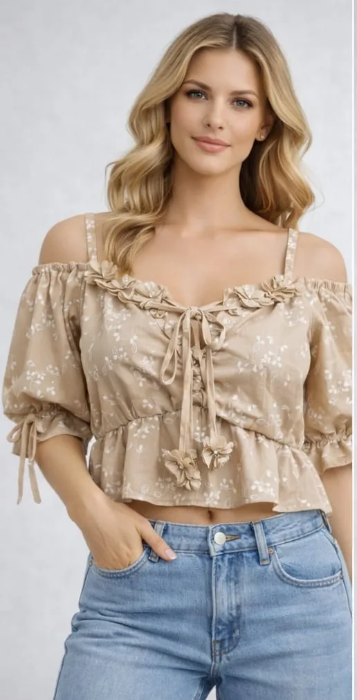 Women Cotton Blend Solid Slim Crop Top