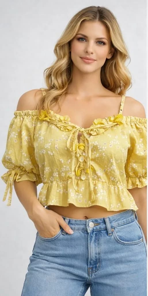 Women Cotton Blend Solid Slim Crop Top
