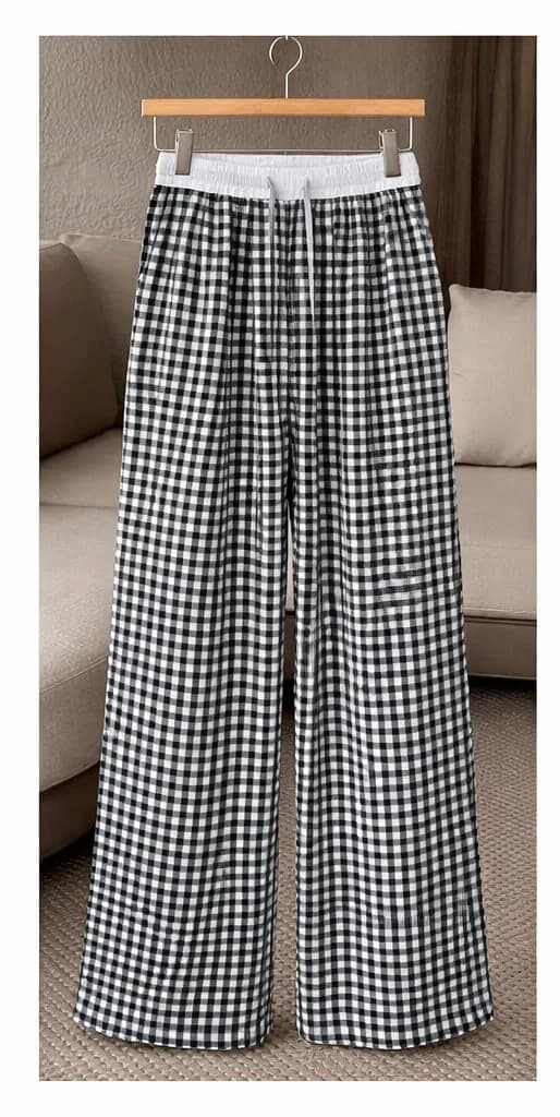 Women Cotton Check Pyjama