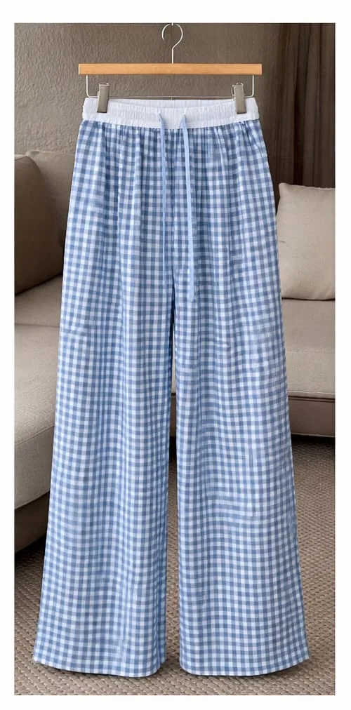 Women Cotton Check Pyjama