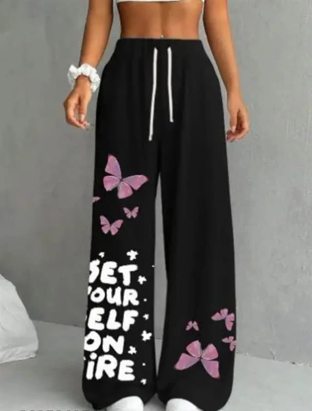 Women Viscose Blend Printed Pyjama