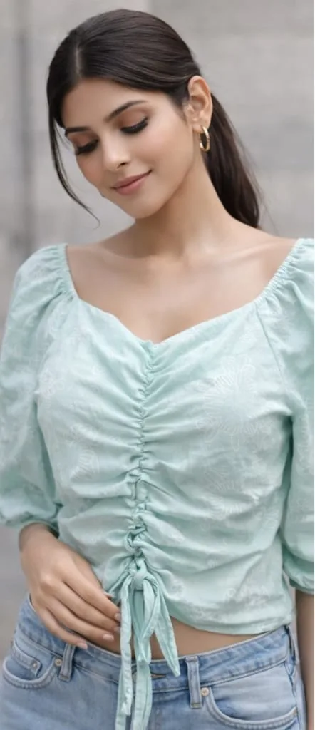 Women Polyester Self Design Regular Top
