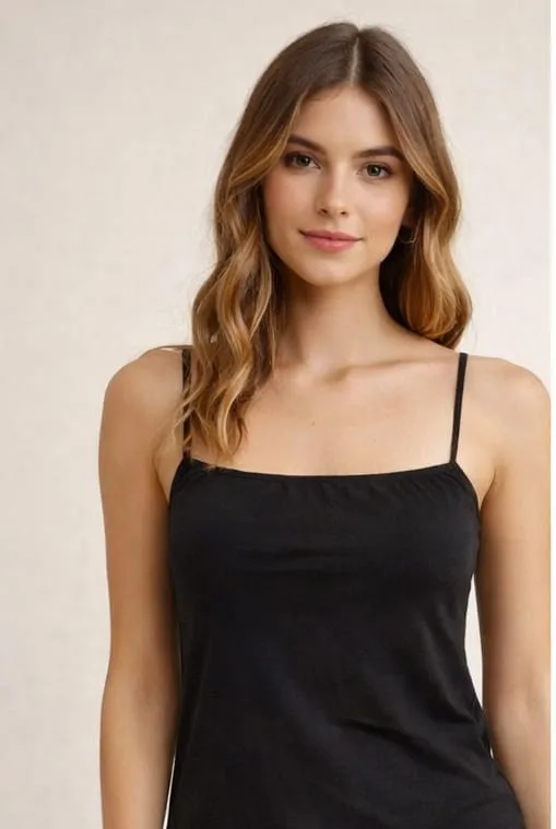 Women Viscose Solid Slim Crop Top
