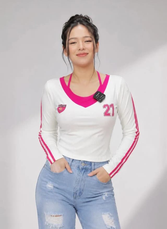 Girls Cotton Blend Screen Print Regular Crop Top